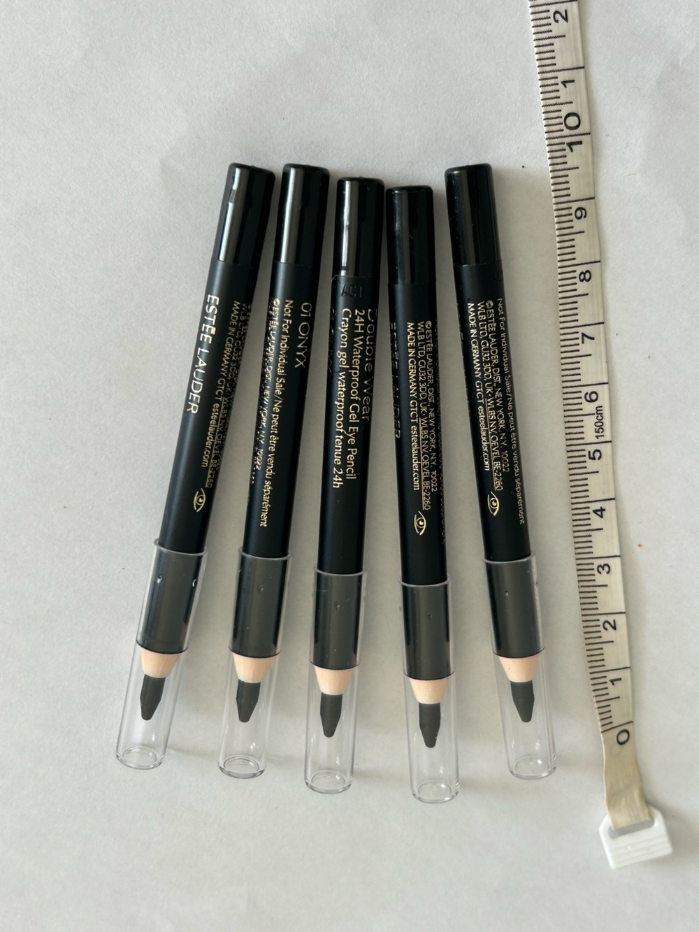 5/$25 Estee Lauder double wear 24H waterproof gel eye pencils travel size *black